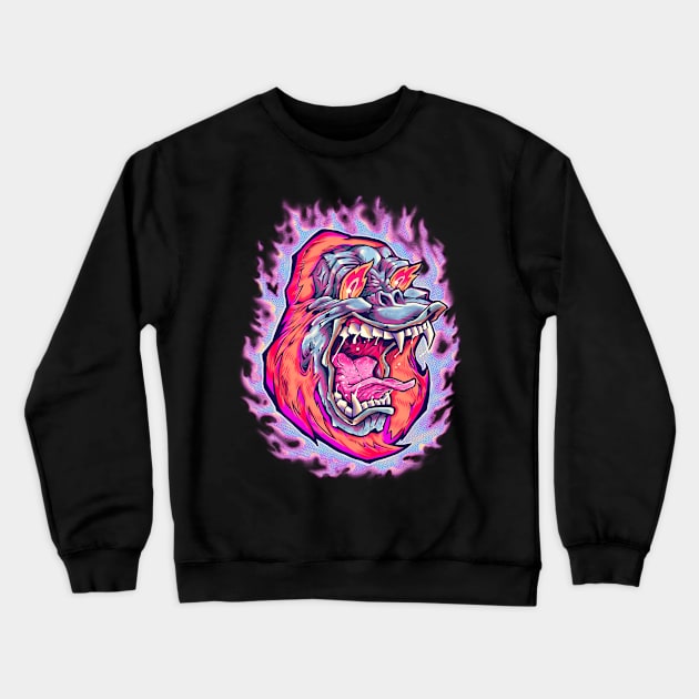 Burning Ape Crewneck Sweatshirt by Villainmazk